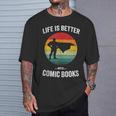 Life Is Better With Comic Books Vintage Comics Book T-Shirt Gifts for Him