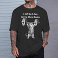I Lift So I Can Carry More Books Cat Humor T-Shirt Gifts for Him