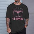 Lit Happens Book Reading Literary English Teacher Librarian T-Shirt Gifts for Him Lit Happens Book Reading Literary English Teacher Librarian T-Shirt Gifts for Him