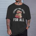 Literacy And Justice For All Read Banned Books Banning Books T-Shirt Gifts for Him