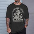 I Look Better Bent Over A Book Shirts Reader Skeleton Mom T-Shirt Gifts for Him
