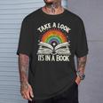 Take A Look A Book Vintage Reading Librarian Rainbow T-Shirt Gifts for Him Take A Look A Book Vintage Reading Librarian Rainbow T-Shirt Gifts for Him