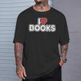 I Love Books T-Shirt Gifts for Him