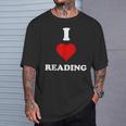 I Love Reading Books Reading T-Shirt Gifts for Him