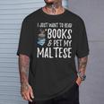 Maltese Avid Book Reader Dog Mom For Men Women T-Shirt Gifts for Him