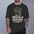 Mentally Somewhere Else Cat Coffee Books Lover T-Shirt Gifts for Him