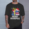 Merry Bookmas Christmas Bookworm Xmas Book Lover Reading T-Shirt Gifts for Him Merry Bookmas Christmas Bookworm Xmas Book Lover Reading T-Shirt Gifts for Him