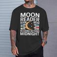 Moon Reader Book Mom Reading Beyond Midnight T-Shirt Gifts for Him Moon Reader Book Mom Reading Beyond Midnight T-Shirt Gifts for Him