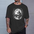 Mouse Reading Book Full Moon Lake Scenery T-Shirt Gifts for Him Mouse Reading Book Full Moon Lake Scenery T-Shirt Gifts for Him