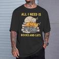 All I Need Is Books And Cats T-Shirt Gifts for Him