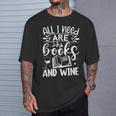 All I Need Are Books And Wine Cute Reading T-Shirt Gifts for Him