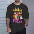 All I Need Is Coffee And My Books Reading Bookworm T-Shirt Gifts for Him