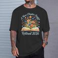 New Chapter Begins Retired 2026 Watercolor Floral Book Women T-Shirt Gifts for Him