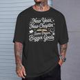 New Year New Chapter Same Dream Bigger Goals 2026 Book Lover T-Shirt Gifts for Him