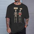 How Many Nights Reading Skeleton Book Lover Reader T-Shirt Gifts for Him