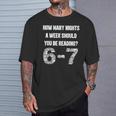 How Many Nights A Week Reading 6-7 67 Teacher Student Books T-Shirt Gifts for Him