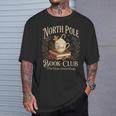 North Pole Book Club Christmas Reading Hot Cocoa Graphic T-Shirt Gifts for Him
