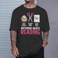 Nothing Beats Reading Rock Paper Scissors Book Lover Library T-Shirt Gifts for Him