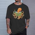 Octopus Reading Book Bookworm Librarian Women Men Kids T-Shirt Gifts for Him Octopus Reading Book Bookworm Librarian Women Men Kids T-Shirt Gifts for Him