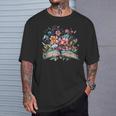Open Book With Wildflowers Blooming Around Pages T-Shirt Gifts for Him Open Book With Wildflowers Blooming Around Pages T-Shirt Gifts for Him