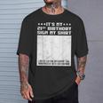 Party It's My 21st Birthday Sign My Shirt Guestbook T-Shirt Gifts for Him Party It's My 21st Birthday Sign My Shirt Guestbook T-Shirt Gifts for Him