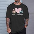 Peace Love Books Reading T-Shirt Gifts for Him