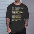 My Perfect Day Read Books Bookworm Book Lover T-Shirt Gifts for Him