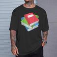 Pile Of Books Stack Of Books Costume T-Shirt Gifts for Him Pile Of Books Stack Of Books Costume T-Shirt Gifts for Him
