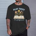Plot Twist I'm Pregnant Literary Pregnancy Announcement Book T-Shirt Gifts for Him
