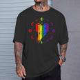 Rainbow Book With Stars And Moon Phases Gay Pride LGBT T-Shirt Gifts for Him