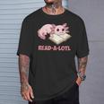 Read-A-Lotl Axolotl Books Reader T-Shirt Gifts for Him Read-A-Lotl Axolotl Books Reader T-Shirt Gifts for Him