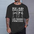Read Banned Book Lover Skeleton Reading Librarian Halloween T-Shirt Gifts for Him Read Banned Book Lover Skeleton Reading Librarian Halloween T-Shirt Gifts for Him