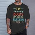 Read Banned Books Bookworm Book Lover Bibliophile T-Shirt Gifts for Him