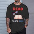 Read Blue Patriotic Book Lover Girls Independence T-Shirt Gifts for Him
