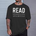 Read Because Books Are Brain Food Shirt Reading Lover T-Shirt Gifts for Him