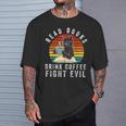 Read Books Drink Coffee Fight Evil Book Lover Worm Nerd T-Shirt Gifts for Him Read Books Drink Coffee Fight Evil Book Lover Worm Nerd T-Shirt Gifts for Him