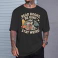 Read Books Be Kind Stay Weird Book Dragon Skeleton Reading T-Shirt Gifts for Him Read Books Be Kind Stay Weird Book Dragon Skeleton Reading T-Shirt Gifts for Him