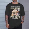 Read Books And Pet Cats Cat Lover Women Girls Kids T-Shirt Gifts for Him