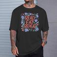 Read Eat Repeat Book Club Readers Book Lovers T-Shirt Gifts for Him