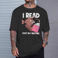 I Read Past My Bed Time Librarian Book Reading Anglerfish T-Shirt Gifts for Him