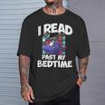 I Read Past My Bedtime Book Bookworm T-Shirt Gifts for Him