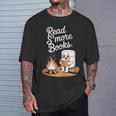 Read S'More Books Camping Outdoors Reading Campfire Smores T-Shirt Gifts for Him