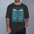 I Read History And Know Things Cute Book Lovers T-Shirt Gifts for Him