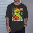 Readasaurus Reading Dinosaur Book Reader Bookworm T-Shirt Gifts for Him Readasaurus Reading Dinosaur Book Reader Bookworm T-Shirt Gifts for Him