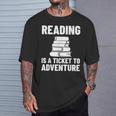 Reader Book Reading Bookworm Librarian T-Shirt Gifts for Him
