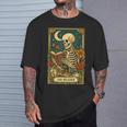 The Reader Skeleton Reading Books Tarot Card Dark Academia T-Shirt Gifts for Him The Reader Skeleton Reading Books Tarot Card Dark Academia T-Shirt Gifts for Him