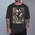 The Reader Tarot Card Skeleton Reading Book Bookworm Bookish T-Shirt Gifts for Him