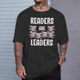Readers Are Leaders Book Lover Librarian Sayings Quotes T-Shirt Gifts for Him