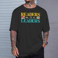 Readers Are Leaders Books Librarian Library Book Lover T-Shirt Gifts for Him