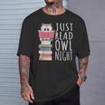 Reading Book Bookworm Kawaii Library Just Read Owl Night T-Shirt Gifts for Him Reading Book Bookworm Kawaii Library Just Read Owl Night T-Shirt Gifts for Him